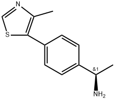 Benzenemethanamine, α-?methyl-?4-?(4-?methyl-?5-?thiazolyl)?-?, (αR)?- Struktur