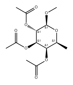 β-L-Galactopyranoside, methyl 6-deoxy-, 2,3,4-triacetate Struktur