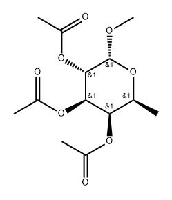 α-L-Galactopyranoside, methyl 6-deoxy-, 2,3,4-triacetate Struktur