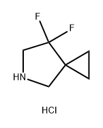 5-Azaspiro[2.4]heptane, 7,7-difluoro-, hydrochloride (1:1) Struktur