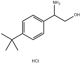 Benzeneethanol, β-amino-4-(1,1-dimethylethyl)-, hydrochloride (1:1) Struktur