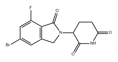 3-(5-bromo-7-fluoro-1-oxoisoindolin-2-yl)piperidine-2,6-dione Struktur