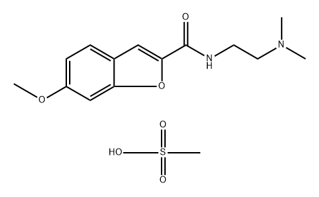 2-Benzofurancarboxamide, N-[2-(dimethylamino)ethyl]-6-methoxy-, compd. with methanesulfonate (1:1) Struktur