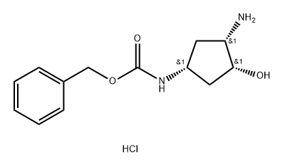 benzyl ((1R,3S,4R)-3-amino-4-hydroxycyclopentyl)carbamate Struktur