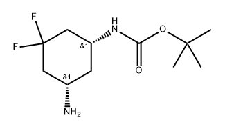 [(1R,5S)-5-amino-3,3-difluorocyclohexyl]carbamic acid tert-butyl ester Struktur