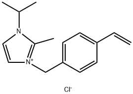 1-[(4-ethenylphenyl)methyl]-2-methyl-3-(1-methylethyl),-1H-Imidazolium chloride (1:1) Struktur