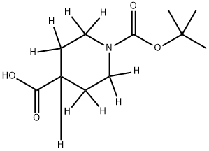 1,4-Piperidine-2,2,3,3,4,5,5,6,6-d9-dicarboxylic acid, 1-(1,1-dimethylethyl) ester Struktur