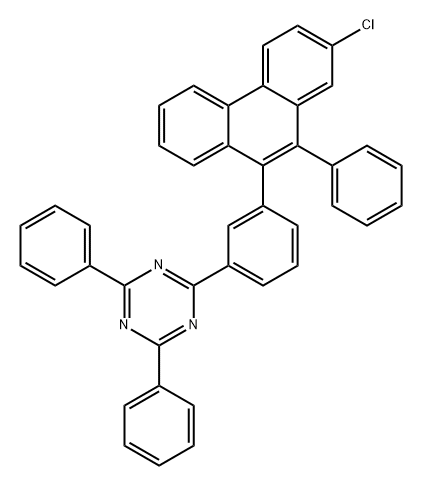 1,3,5-triazine, 2-[3-(2-chloro-10-phenyl-9-phenanthroline) phenyl ] -4,6-diphenyl - Struktur