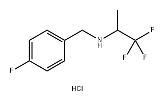 1,1,1-trifluoro-N-(4-fluorobenzyl)propan-2-amine hydrochloride Struktur