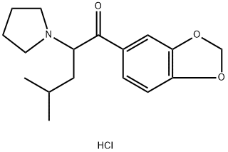 3,4-Methylenedioxy-α-Pyrrolidinoisohexanophenone (hydrochloride) Struktur