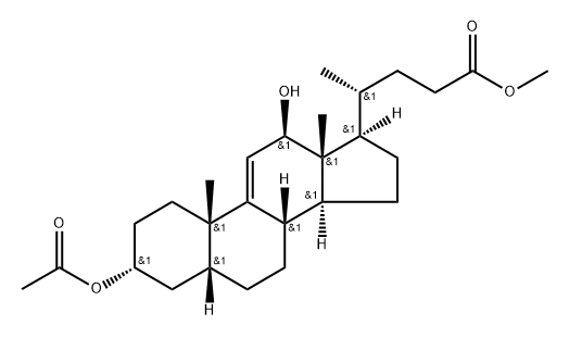 Chol-9(11)-en-24-oic acid, 3-(acetyloxy)-12-hydroxy-, methyl ester, (3α,5β,12β)-