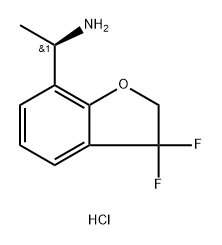 7-Benzofuranmethanamine, 3,3-difluoro-2,3-dihydro-α-methyl-, hydrochloride (1:1), (αR)- Struktur