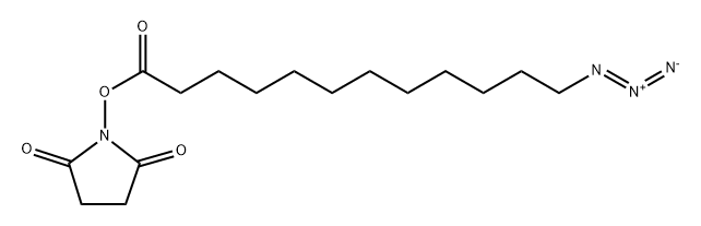 12-azido-dodecanoyl-OSu Struktur