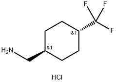 Cyclohexanemethanamine, 4-(trifluoromethyl)-, hydrochloride (1:1), trans- Struktur