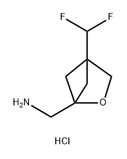 (4-(Difluoromethyl)-2-oxabicyclo[2.1.1]hexan-1-yl)methanamine hydrochloride Struktur