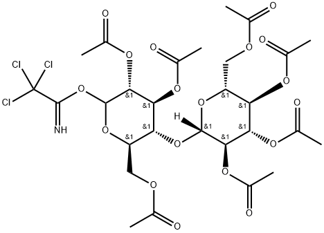 2,3,6,2',3',4',6'-Hepta-O-acetyl-D-cellobiosyl trichloroacetimidate Struktur