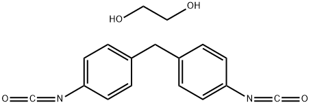 1,2-Ethanediol, polymer with 1,1'-methylenebis[4-isocyanatobenzene] Struktur