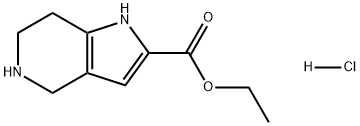 1H-Pyrrolo[3,2-c]pyridine-2-carboxylic acid, 4,5,6,7-tetrahydro-, ethyl ester, hydrochloride (1:1) Struktur