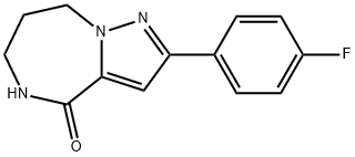 2-(4-fluorophenyl)-5,6,7,8-tetrahydro-4H-pyrazolo[1,5-a][1,4]diazepin-4-one Struktur