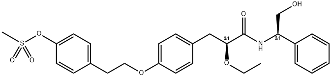 Benzenepropanamide, α-ethoxy-N-[(1R)-2-hydroxy-1-phenylethyl]-4-[2-[4-[(methylsulfonyl)oxy]phenyl]ethoxy]-, (αS)-