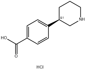 4-[(3R)-3-piperidyl]benzoic acid hydrochloride Struktur