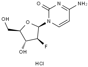 2'-Deoxy-2'-fluoro-beta-D-arabinocytidine hydrochloride 結(jié)構(gòu)式