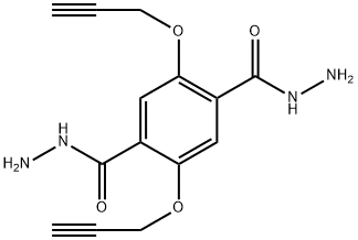 1,4-Benzenedicarboxylic acid, 2,5-bis(2-propyn-1-yloxy)-, 1,4-dihydrazide Struktur