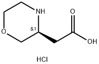 3-Morpholineacetic acid, hydrochloride (1:1), (3S)- Struktur