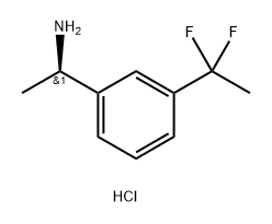 Benzenemethanamine, 3-(1,1-difluoroethyl)-α-methyl-, hydrochloride (1:1), (αR)- Struktur