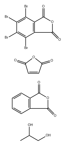 1,3-Isobenzofurandione, 4,5,6,7-tetrabromo-, polymer with 2,5-furandione, 1,3-isobenzofurandione and 1,2-propanediol Struktur