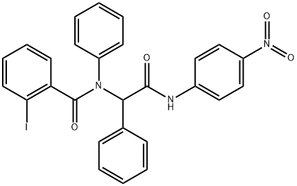 Benzeneacetamide, α-[(2-iodobenzoyl)phenylamino]-N-(4-nitrophenyl)- Struktur