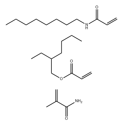 2-Propenoic acid, 2-ethylhexyl ester, polymer with 2-methyl-2-propenamide and N-octyl-2-propenamide Struktur