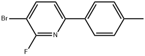 3-(2-Bromo-6-fluoro-4-methylphenyl)pyridine Struktur