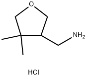 1-(4,4-dimethyloxolan-3-yl)methanamine
hydrochloride Struktur