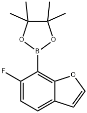 6-fluoro-7-(4,4,5,5-tetramethyl-1,3,2-dioxaborolan-2-yl)Benzofuran Struktur