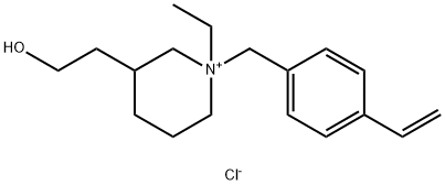 1-[(4-ethenylphenyl)methyl]-1-ethyl-3-(2-hydroxyethyl)  piperidinium chloride Struktur