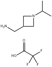 3-Azetidinemethanamine, 1-(1-methylethyl)-, 2,2,2-trifluoroacetate (1:2) Struktur