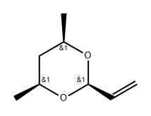 2α-Ethenyl-4α,6α-dimethyl-1,3-dioxane Struktur