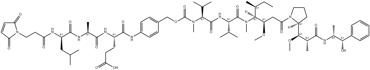 化合物 MP-DLAE-PABC-MMAE 結(jié)構(gòu)式