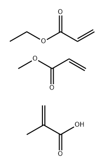 2-Propenoic acid, 2-methyl-, polymer with ethyl 2-propenoate and methyl 2-propenoate Struktur