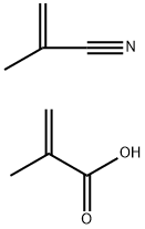 2-Propenoic acid, 2-methyl-, polymer with 2-methyl-2-propenenitrile Struktur