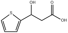 2-Thiophenepropanoic acid, β-hydroxy- Struktur