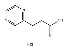 3-(pyrazin-2-yl)propanoic acid hydrochloride Struktur