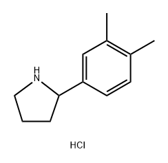 2-(3,4-dimethylphenyl)pyrrolidine hydrochlorid Struktur