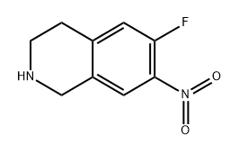 6-fluoro-7-nitro-1,2,3,4-tetrahydroisoquinoline Struktur