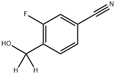 4-氰基-2-氟芐醇-D2, 2641114-12-5, 結構式