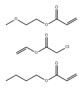 Butyl 2-propenoate polymer with ethenyl chloroacetate and 2-methoxyethyl 2-propenoate Struktur