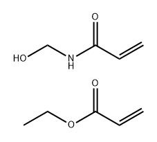 2-Propenoic acid, ethyl ester, polymer with N-(hydroxymethyl)-2-propenamide Struktur