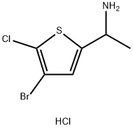 1-(4-bromo-5-chlorothiophen-2-yl)ethan-1-amine hydrochloride Struktur