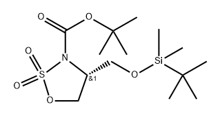 (R)-tert-Butyl 4-(((tert-butyldimethylsilyl)oxy)methyl)-1,2,3-oxathiazolidine-3-carboxylate 2,2-dioxide Struktur